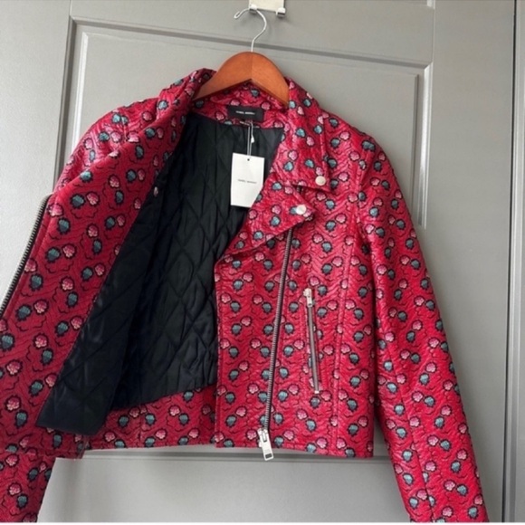 Isabel Marant Heaton Raffia Jacquard Jacket Size 4 - Picture 5 of 9